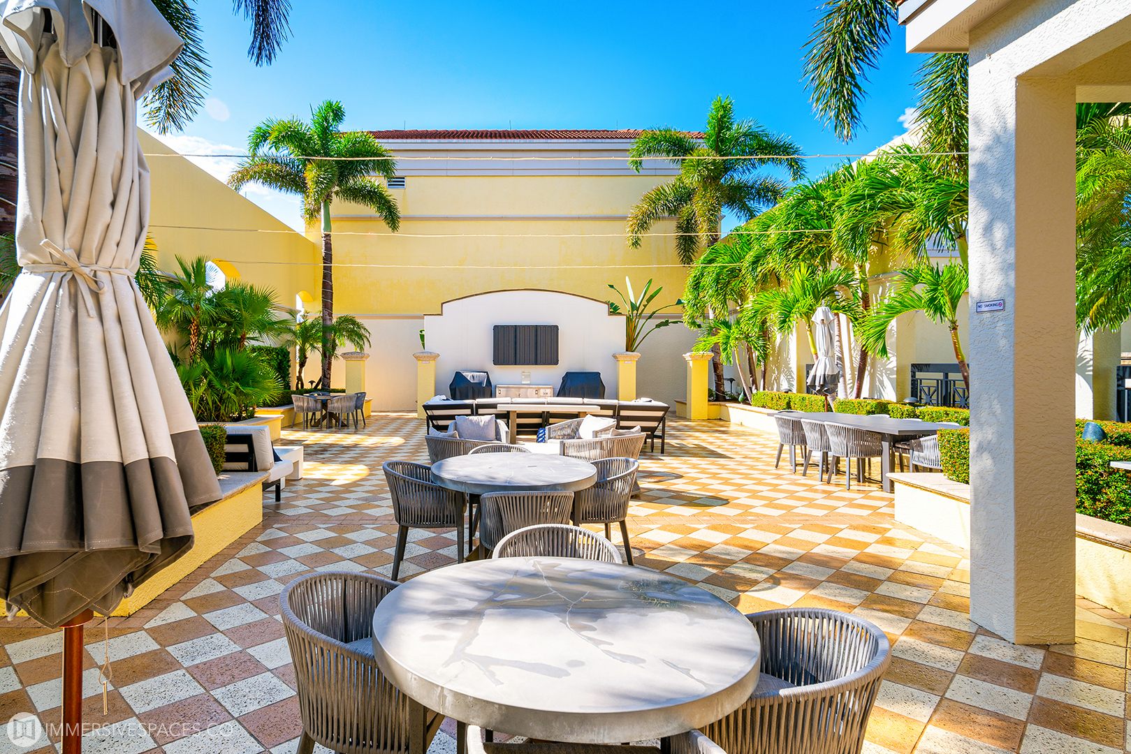 Rooftop BBQ entertaining area at Two City Plaza